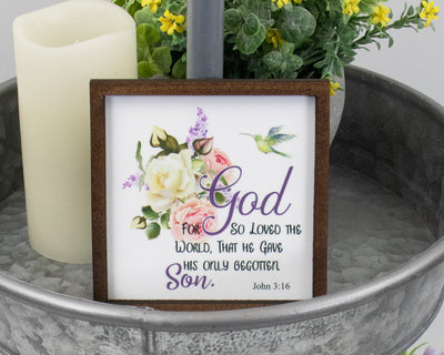 John 3:16 Tier Tray Sign