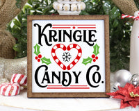 Kringle Candy Company Christmas Tier Tray Sign - Sew Lucky Embroidery