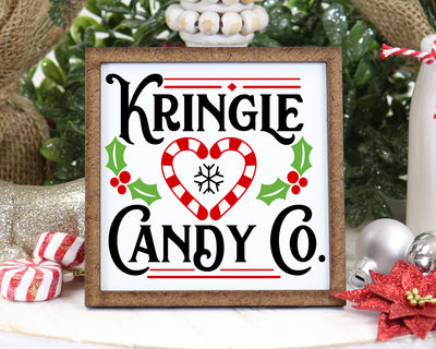 Kringle Candy Company Christmas Tier Tray Sign