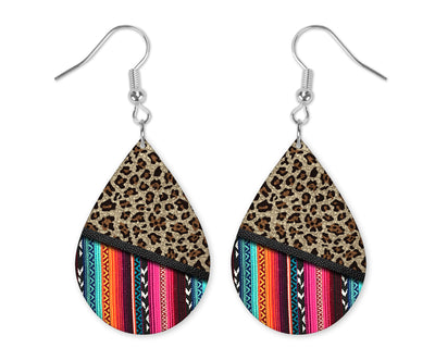 Leopard Serape Earrings