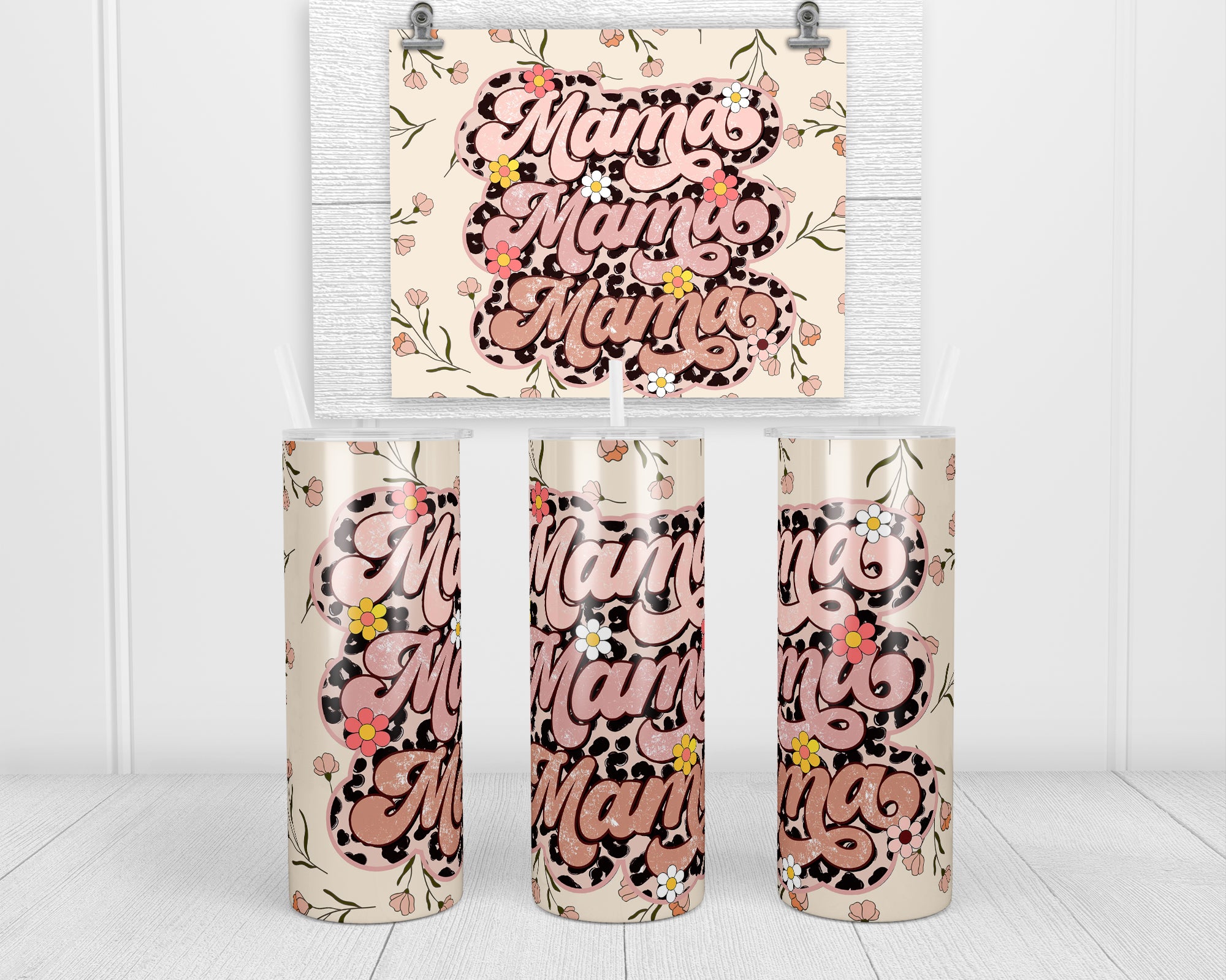 FREE SHIPPING - Floral tumbler, Mama tumbler, Mommy and me, Sublimati –  Sweet Tee and Sips