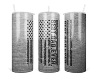 Metal Best Dad Ever 20 oz insulated tumbler with lid and straw - Sew Lucky Embroidery