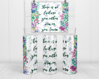 No Failures 20 oz insulated Tumbler with lid and Straw - Sew Lucky Embroidery