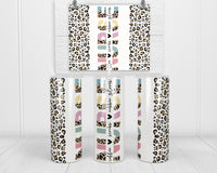 Nurse Leopard 20 oz insulated tumbler with lid and straw - Sew Lucky Embroidery