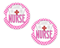 Nurse Sandstone Car Coasters - Sew Lucky Embroidery