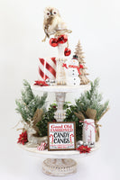 Good Old Fashioned Candy Canes Tier Tray Sign - Sew Lucky Embroidery