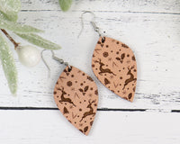 Reindeer Dance Christmas Earrings - Sew Lucky Embroidery
