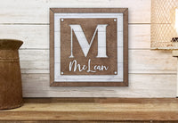 Rustic Farmhouse Family Personalized Name Sign - Sew Lucky Embroidery