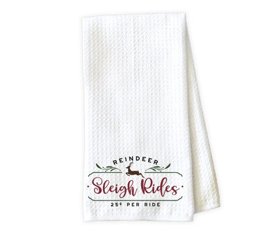 Sleigh Rides Waffle Weave Microfiber Kitchen Towel