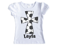 soccer ball cross personalized shirt sample