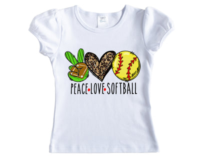 Softball Love Girls Short or Long Sleeves Shirt