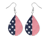 Stars and Stripes Teardrop Earrings