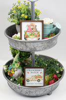 Strawberry Pickers Tier Tray Sign Sample
