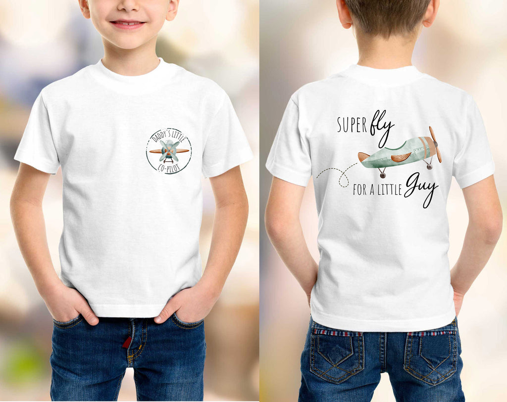 Super Fly Daddy's Co-Pilot Airplane Shirt - Sew Lucky Embroidery