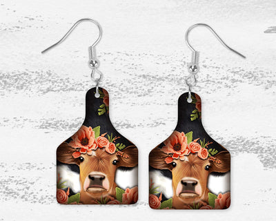 Sweet Cow Cow Tag Earrings