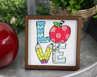 Teacher Love Tier Tray Sign