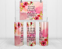 Watercolor Proverbs 20 oz Insulated Tumbler with Lid and Straw - Sew Lucky Embroidery
