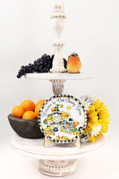 Welcome to Our Sunny Grove Tier Tray Sign and Stand - Sew Lucky Embroidery