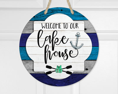 Welcome to our Lake House Door Hanger