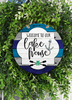 Welcome to our Lake House Door Hanger - Sew Lucky Embroidery