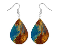 Western Rust Handmade Wood Earrings - Sew Lucky Embroidery