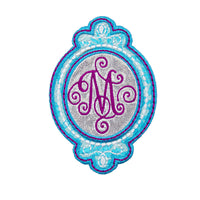 Winter Frame with Initial Patch - Sew Lucky Embroidery