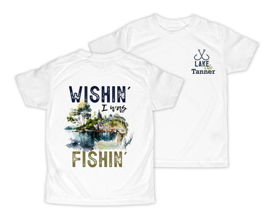 Wishing I was Fishin Personalized Short or Long Sleeves Shirt