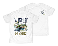 Wishing I was Fishin Personalized Short or Long Sleeves Shirt - Sew Lucky Embroidery