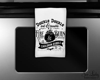 Witches Caldron Waffle Weave Microfiber Kitchen Towel
