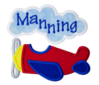 Toy Plane Personalized Patch - Sew Lucky Embroidery