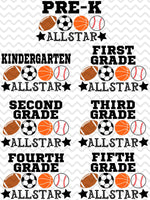 Back to School All Star Shirt - Sew Lucky Embroidery