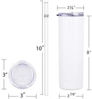 draft 20 oz insulated tumbler with lid and straw - Sew Lucky Embroidery
