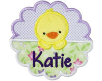 Baby Girl Easter Chick Personalized Patch - Sew Lucky Embroidery