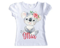 Baby Koala Personalized Girls Shirt - Sew Lucky Embroidery
