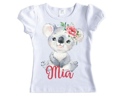 Baby Koala Personalized Girls Shirt