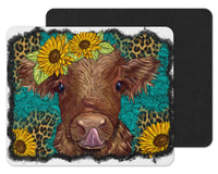 Baby Highland Cow Mouse Pad - Sew Lucky Embroidery