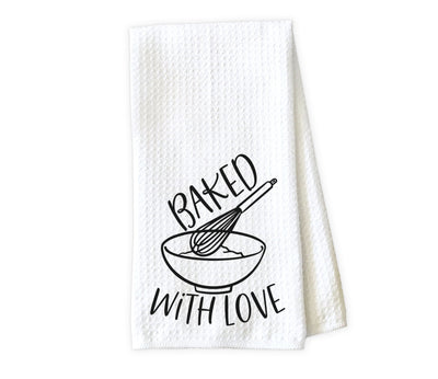 Baked with Love Waffle Weave Microfiber Kitchen Towel