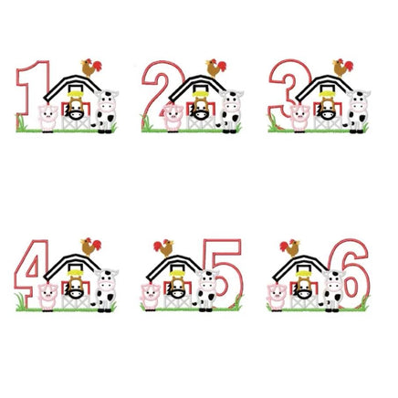 Barn Birthday Number Personalized Patch - Sew Lucky Embroidery