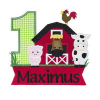 Barn Birthday Number Personalized Patch - Sew Lucky Embroidery