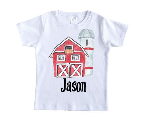 Barn Personalized Shirt - Sew Lucky Embroidery