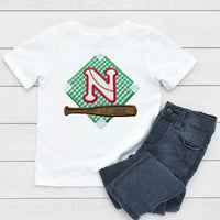 Baseball Field Letter Patch - Sew Lucky Embroidery