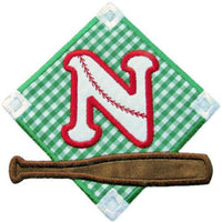 Baseball Field Letter Patch - Sew Lucky Embroidery