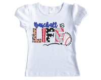 Baseball is Life Personalized Shirt - Sew Lucky Embroidery