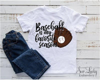 Baseball is My Favorite Season Boys Shirt - Sew Lucky Embroidery