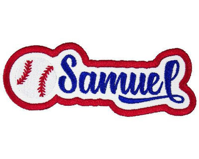 Baseball Name Sew or Iron on Embroidered Patch