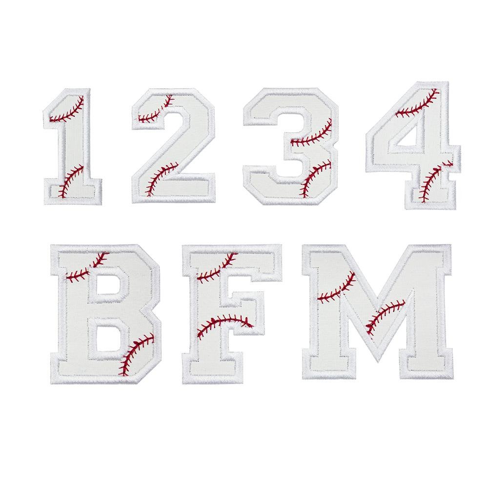 Baseball Number or Letter Patch - Sew Lucky Embroidery