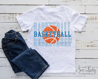 Basketballs Stacked Printed Shirt