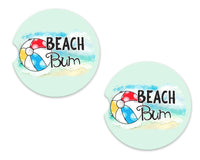 Beach Bum Sandstone Car Coasters