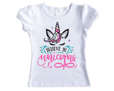 Believe in Unicorns Girls Shirt