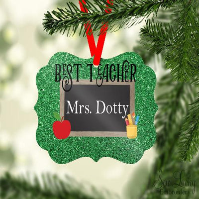 Best Teacher Benelux Ornament Personalized